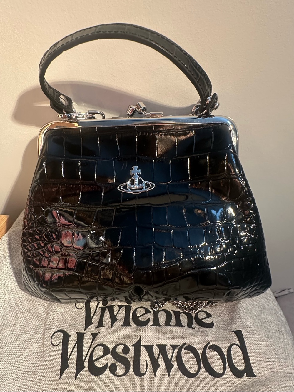 Vivienne Westwood Black Granny Frame Bag